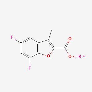 Potassium 5,7-difluoro-3-methyl-1-benzofuran-2-carboxylate - 1803598-39-1