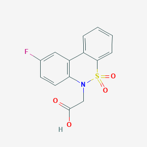 (9-Fluoro-5,5-dioxido-6H-dibenzo[c,e][1,2]thiazin-6-yl)acetic acid - 1858254-92-8