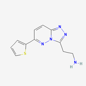 2-(6-(Thiophen-2-yl)-[1,2,4]triazolo[4,3-b]pyridazin-3-yl)ethan-1-amine - 1281422-81-8