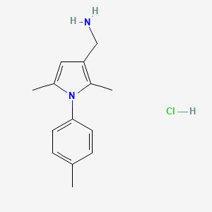{[2,5-Dimethyl-1-(4-methylphenyl)-1H-pyrrol-3-yl]methyl}amine hydrochloride - 1215706-51-6