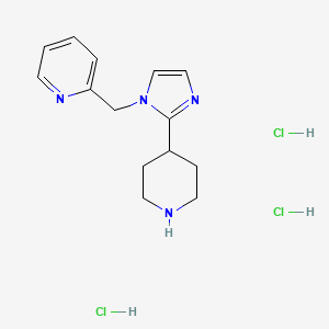 2-[(2-piperidin-4-yl-1H-imidazol-1-yl)methyl]pyridine trihydrochloride - 1992996-23-2