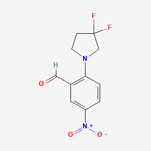 2-(3,3-Difluoropyrrolidin-1-yl)-5-nitrobenzaldehyde - 1707357-81-0