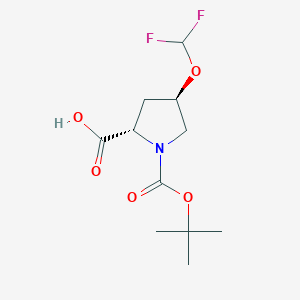(2S,4R)-1-[(tert-butoxy)carbonyl]-4-(difluoromethoxy)pyrrolidine-2-carboxylic acid - 1807939-39-4