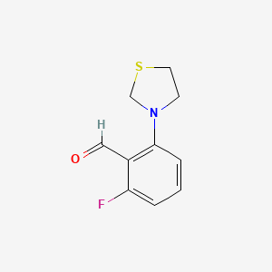 2-Fluoro-6-(thiazolidin-3-yl)benzaldehyde - 1713160-85-0