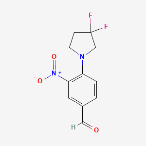 4-(3,3-Difluoropyrrolidin-1-yl)-3-nitrobenzaldehyde - 1713160-83-8
