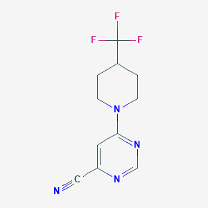 6-(4-(Trifluoromethyl)piperidin-1-yl)pyrimidine-4-carbonitrile - 1590398-23-4