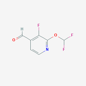 2-Difluoromethoxy-3-fluoro-4-formylpyridine - 1803848-21-6