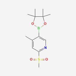 4-Methyl-2-(methylsulfonyl)-5-(4,4,5,5-tetramethyl-1,3,2-dioxaborolan-2-yl)pyridine - 1353745-98-8