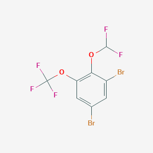 1,5-Dibromo-2-difluoromethoxy-3-(trifluoromethoxy)benzene - 1803715-30-1