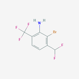 2-Bromo-3-difluoromethyl-6-(trifluoromethyl)aniline - 1805522-03-5