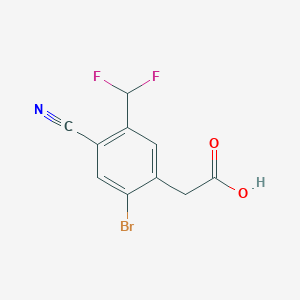 2-Bromo-4-cyano-5-(difluoromethyl)phenylacetic acid - 1805019-18-4