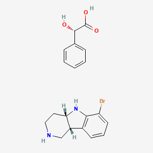 (2S)-2-hydroxy-2-phenylacetic acid; (4aS,9bR)-6-bromo-1H,2H,3H,4H,4aH,5H,9bH-pyrido[4,3-b]indole - 1059630-13-5