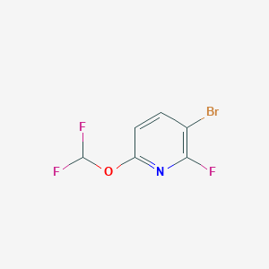 3-Bromo-6-difluoromethoxy-2-fluoropyridine - 1807115-52-1
