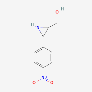 [3-(4-Nitrophenyl)aziridin-2-yl]methanol - 1858242-57-5