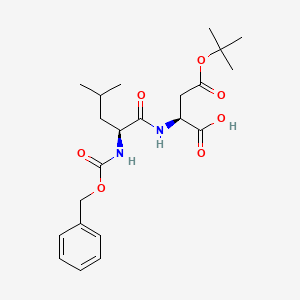 (S)-2-((S)-2-(((benzyloxy)carbonyl)amino)-4-methylpentanamido)-4-(tert-butoxy)-4-oxobutanoic acid - 232278-49-8