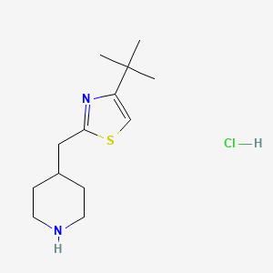 4-[(4-Tert-butyl-1,3-thiazol-2-yl)methyl]piperidine hydrochloride - 1803593-83-0