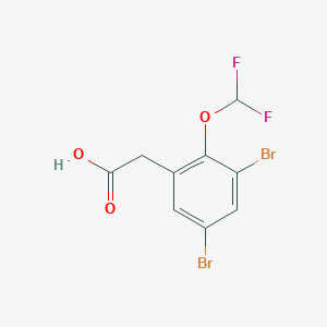3,5-Dibromo-2-(difluoromethoxy)phenylacetic acid - 1806348-57-1