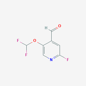 5-Difluoromethoxy-2-fluoro-4-formylpyridine - 1806375-26-7