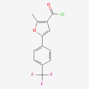 2-Methyl-5-(4-trifluoromethyl-phenyl)-furan-3-carbonyl chloride - 1858240-81-9