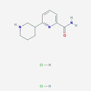 6-Piperidin-3-ylpyridine-2-carboxamide dihydrochloride - 2108883-40-3