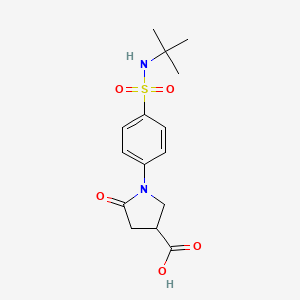 1-(4-[(tert-Butylamino)sulfonyl]phenyl)-5-oxopyrrolidine-3-carboxylic acid - 2173115-69-8