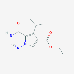 Ethyl 4-hydroxy-5-isopropylpyrrolo[1,2-F][1,2,4]triazine-6-carboxylate - 651744-40-0