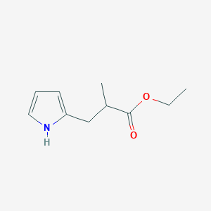 2-Methyl-3-(1H-pyrrol-2-yl)-propionic acid ethyl ester - 2106385-89-9