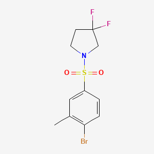 1-(4-Bromo-3-methylbenzenesulfonyl)-3,3-difluoropyrrolidine - 2216744-61-3