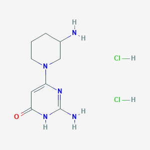 2-Amino-6-(3-aminopiperidin-1-yl)pyrimidin-4(3H)-one dihydrochloride - 1332529-86-8