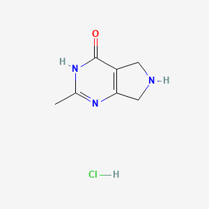 2-Methyl-6,7-dihydro-3H-pyrrolo[3,4-d]pyrimidin-4(5H)-one hydrochloride - 1956309-51-5