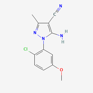 5-Amino-1-(2-chloro-5-methoxyphenyl)-3-methyl-1H-pyrazole-4-carbonitrile - 2197053-14-6