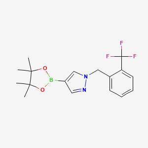 4-(4,4,5,5-Tetramethyl-[1,3,2]dioxaborolan-2-yl)-1-(2-trifluoromethyl-benzyl)-1H-pyrazole - 1604036-75-0