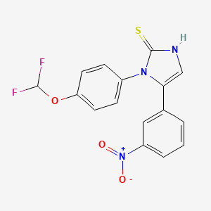 1-[4-(difluoromethoxy)phenyl]-5-(3-nitrophenyl)-1H-imidazole-2-thiol - 1105189-30-7