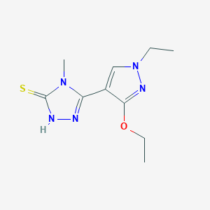 5-(3-ethoxy-1-ethyl-1H-pyrazol-4-yl)-4-methyl-4H-1,2,4-triazole-3-thiol - 1171183-27-9