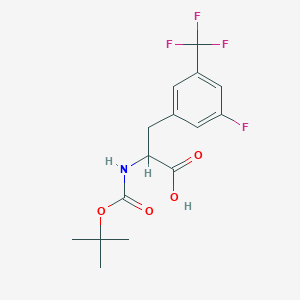 2-{[(tert-Butoxy)carbonyl]amino}-3-[3-fluoro-5-(trifluoromethyl)phenyl]propanoic acid - 1259958-91-2