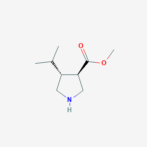 trans (+/-) 4-Isopropylpyrrolidine-3-carboxylic acid methyl ester - 1334406-73-3