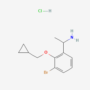 1-(3-Bromo-2-cyclopropylmethoxy-phenyl)-ethylamine hydrochloride - 2203940-46-7