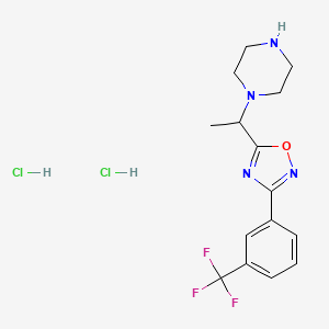 1-(1-{3-[3-(Trifluoromethyl)phenyl]-1,2,4-oxadiazol-5-yl}ethyl)piperazine dihydrochloride - 1169989-01-8