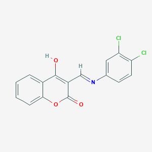 3-[(Z)-(3,4-dichloroanilino)methylidene]-2H-chromene-2,4-dione - 364617-51-6