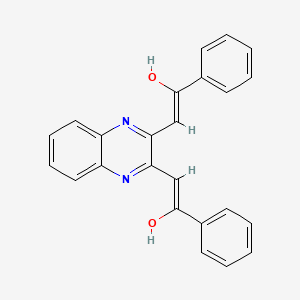 (2Z,2'Z)-2,2'-(1,4-dihydroquinoxaline-2,3-diylidene)bis(1-phenylethanone) - 253133-06-1