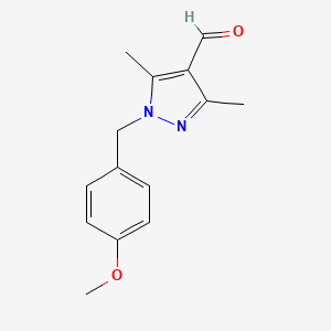 1-[(4-methoxyphenyl)methyl]-3,5-dimethyl-1H-pyrazole-4-carbaldehyde - 163814-56-0