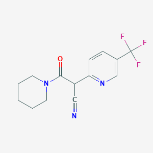 3-Oxo-3-(piperidin-1-yl)-2-[5-(trifluoromethyl)pyridin-2-yl]propanenitrile - 1050910-31-0