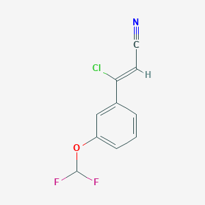3-Chloro-3-[3-(difluoromethoxy)phenyl]prop-2-enenitrile - 1158127-34-4