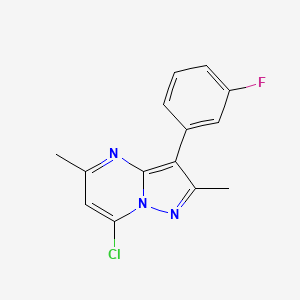 7-Chloro-3-(3-fluorophenyl)-2,5-dimethylpyrazolo[1,5-a]pyrimidine - 1204297-75-5