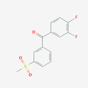 (3,4-Difluorophenyl)(3-methanesulfonylphenyl)methanone - 1097139-98-4