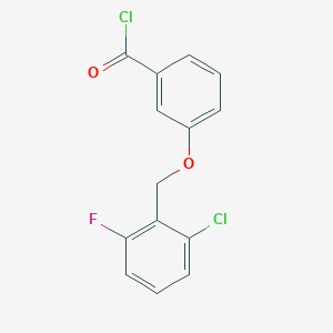 3-[(2-Chloro-6-fluorobenzyl)oxy]benzoyl chloride - 1160260-69-4