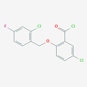 5-Chloro-2-[(2-chloro-4-fluorobenzyl)oxy]benzoyl chloride - 1160260-39-8