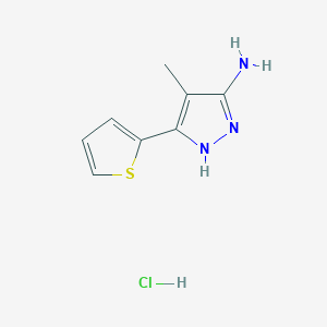 4-Methyl-5-thiophen-2-yl-2H-pyrazol-3-ylamine hydrochloride - 1239692-57-9