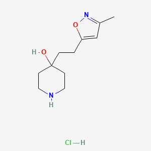 4-[2-(3-Methyl-isoxazol-5-yl)-ethyl]-piperidin-4-ol hydrochloride - 1185293-80-4