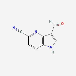 3-formyl-1H-pyrrolo[3,2-b]pyridine-5-carbonitrile - 1190319-27-7